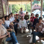 After leaving the airport the group's first stop was at the Guilford Mill. After leaving the airport the group's first stop was at the Guilford Mill.