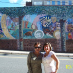 Maria and Marcela posed in front of a mural in downtown Winston-Salem. Maria and Marcela posed in front of a mural in downtown Winston-Salem.