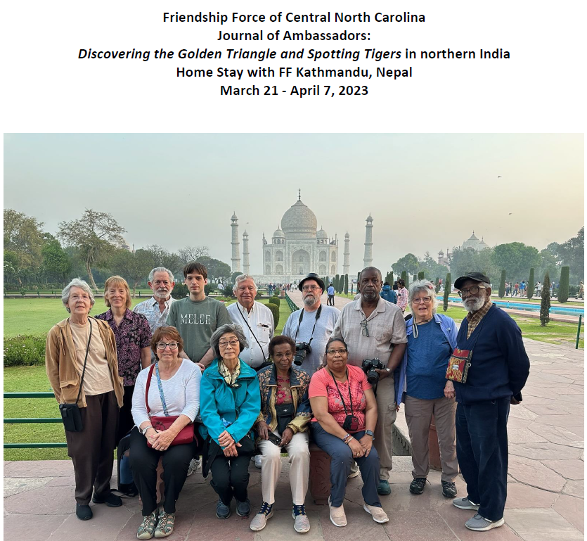 Nepal and India outbound journal