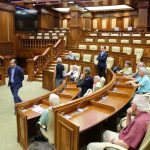 There are 100 members of the Moldovan Parliament and we were privileged to have one of the Deputy Ministers as our guide this morning. There are 100 members of the Moldovan Parliament and we were privileged to have one of the Deputy Ministers as our guide this morning.
