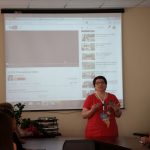 Our presentation Sunday morning in Ungheni about Friendship Force went very well. In this photo, Mariana is getting us started. Our presentation Sunday morning in Ungheni about Friendship Force went very well. In this photo, Mariana is getting us started.