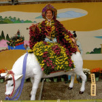 One of many elaborate flower displays.