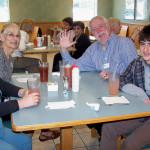 Tahira and her son, Elvin from Azerbaijan, have lunch with Nancy and Peter at Libby Hill.