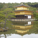 The temple of the Gold Pavilion in Kyoto