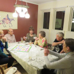 Monday evening everyone was invited to small group dinners. The Norths and Woody played "Life Stories" at the home they visited.