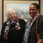 Educational sessions in Greensboro included a visit to the Triad Health Project, a local non-profit addressing HIV/AIDS. FFCNC member Charlotte H. posed with Vada Boyd Ford, a nurse/diversity trainer at the Triad Health Project.