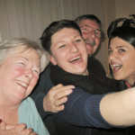 As the week progressed small dinner parties were also held in Greensboro. Clearly the energy and joy of these ladies had not diminished. After a good meal and good conversation, Rajmonda and Fjolla couldn't stop laughing with Rajmonda's host