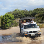 In deep water on the way to the dunes.