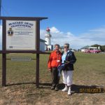 Judy G. posed with her hostess and the exchange director of the Bundaberg club at the Bustard Head Lightstation which was established in 1868. This was one of the sights visited while in Bundaberg. Notice the pink LARC in the background - our transportation for the day. Judy G. posed with her hostess and the exchange director of the Bundaberg club at the Bustard Head Lightstation which was established in 1868. This was one of the sights visited while in Bundaberg. Notice the pink LARC in the background - our transportation for the day.