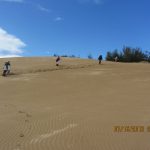 Those who wanted to partake in sand sledding at Bustard Bay first had to climb this mountainous sand dune....... Those who wanted to partake in sand sledding at Bustard Bay first had to climb this mountainous sand dune.......