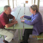 Co-exchange directors, Ray K. and Judy G., took a moment to converse. Co-exchange directors, Ray K. and Judy G., took a moment to converse.