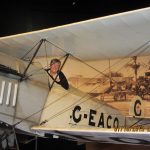 Doris K. tried the pilot's seat in a restored bi-plane at the Hinkler Aviation Centre. Doris K. tried the pilot's seat in a restored bi-plane at the Hinkler Aviation Centre.