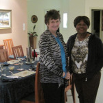 Dorothy J. posed with her hostess before an evening meal. Dorothy J. posed with her hostess before an evening meal.