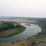 The wide Missouri River.