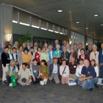 Aichi hosts and ambassadors at the airport.