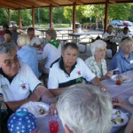 Lots of conversation accompanied the meal.