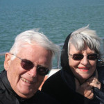 Ralph and Jane C. on a harbor cruise of Auckland.