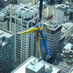 Ray K. made a ledge jump from the Sky Tower in Auckland.