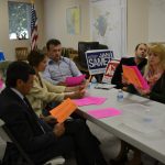 At the Democratic headquarters the delegation examined more documents, forms, and informational letters. At the Democratic headquarters the delegation examined more documents, forms, and informational letters.