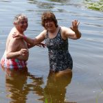 swam in the river...... swam in the river......