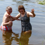 swam in the river...... swam in the river......