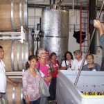 The group enjoyed a tour of the winery after lunch. The group enjoyed a tour of the winery after lunch.