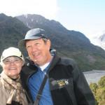 Irene and David S. at the Franz Josef Glacier.