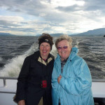 Barbara N. and Doris K. on Lake Te Anau.