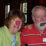 Lundee and Peter clowned around at lunch. Lundee and Peter clowned around at lunch.