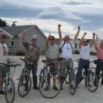 All the men enjoyed their successful bicycle ride on the Otago Central Rail Trail.