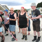Our South Island hosts entertain us with a song about their gumboots (boots.)