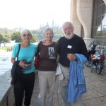 Nancy and Peter P. pose outside the museum with their second day host. Nancy and Peter P. pose outside the museum with their second day host.