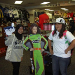 Posing with Danica Patrick.