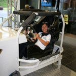 Paulina tries out the drivers seat.