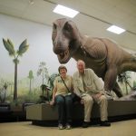 Jeanne and Brian M. pose with a dinosaur at the Greensboro Nature Science Center. Jeanne and Brian M. pose with a dinosaur at the Greensboro Nature Science Center.