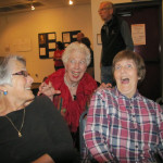 Charlotte H. surprises Dottie B. and guest, Jeanne M., at the Greensboro Historical Museum. Charlotte H. surprises Dottie B. and guest, Jeanne M., at the Greensboro Historical Museum.