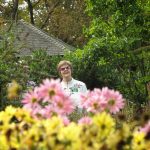 Jeanne M. in the gardens. Jeanne M. in the gardens.