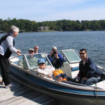 Boating on Smith Mountain Lake.