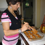 Ayla prepares a Turkish dessert.