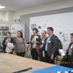 Following a box lunch at Forsythe Community College in Winston-Salem, the group visited an architectural design class on site Following a box lunch at Forsythe Community College in Winston-Salem, the group visited an architectural design class on site