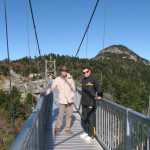 The swinging bridge at Grandfather Mountain.