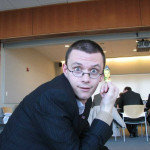 Ilya enjoys Russian candy at the Center for Slavic and East European Studies at UNC-CH.