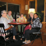 One of several small dinner parties. One of several small dinner parties.